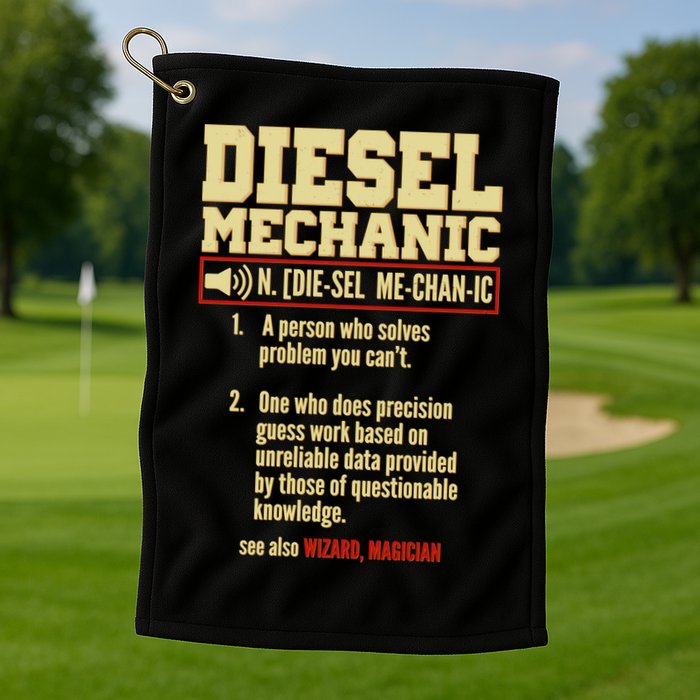 Diesel Mechanic Golf Towel