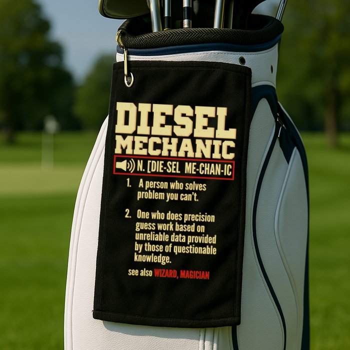 Diesel Mechanic Golf Towel