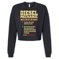 Diesel Mechanic Cropped Pullover Crew