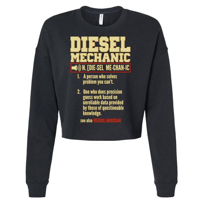 Diesel Mechanic Cropped Pullover Crew