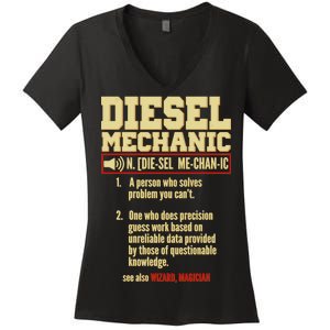 Diesel Mechanic Women's V-Neck T-Shirt