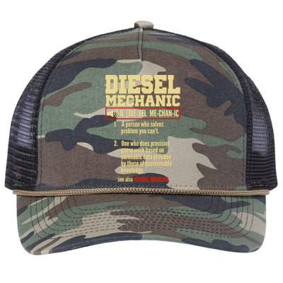 Diesel Mechanic Retro Rope Trucker Hat Cap