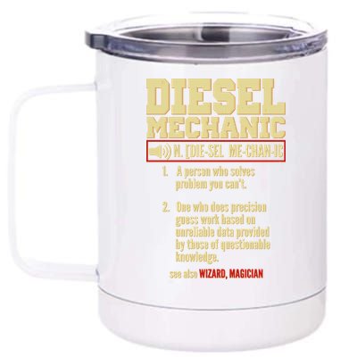 Diesel Mechanic 12 oz Stainless Steel Tumbler Cup