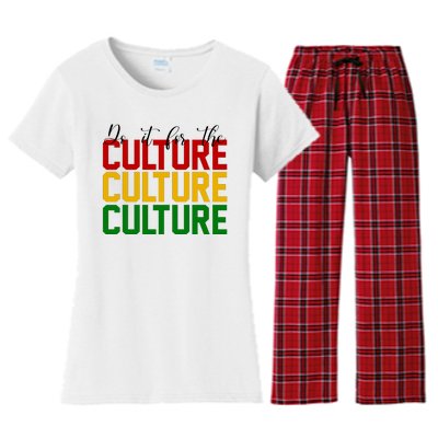 Do It For The Culture African American Pride Women's Flannel Pajama Set