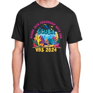 Diving Into Friendship With God Beach Scuba Vbs 2024 Adult ChromaSoft Performance T-Shirt