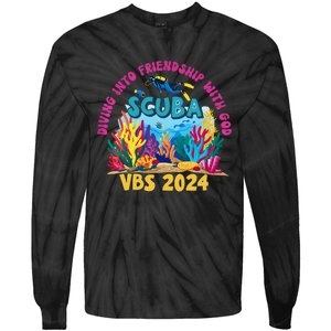 Diving Into Friendship With God Beach Scuba Vbs 2024 Tie-Dye Long Sleeve Shirt