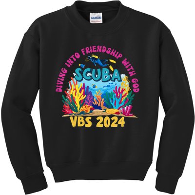 Diving Into Friendship With God Beach Scuba Vbs 2024 Kids Sweatshirt