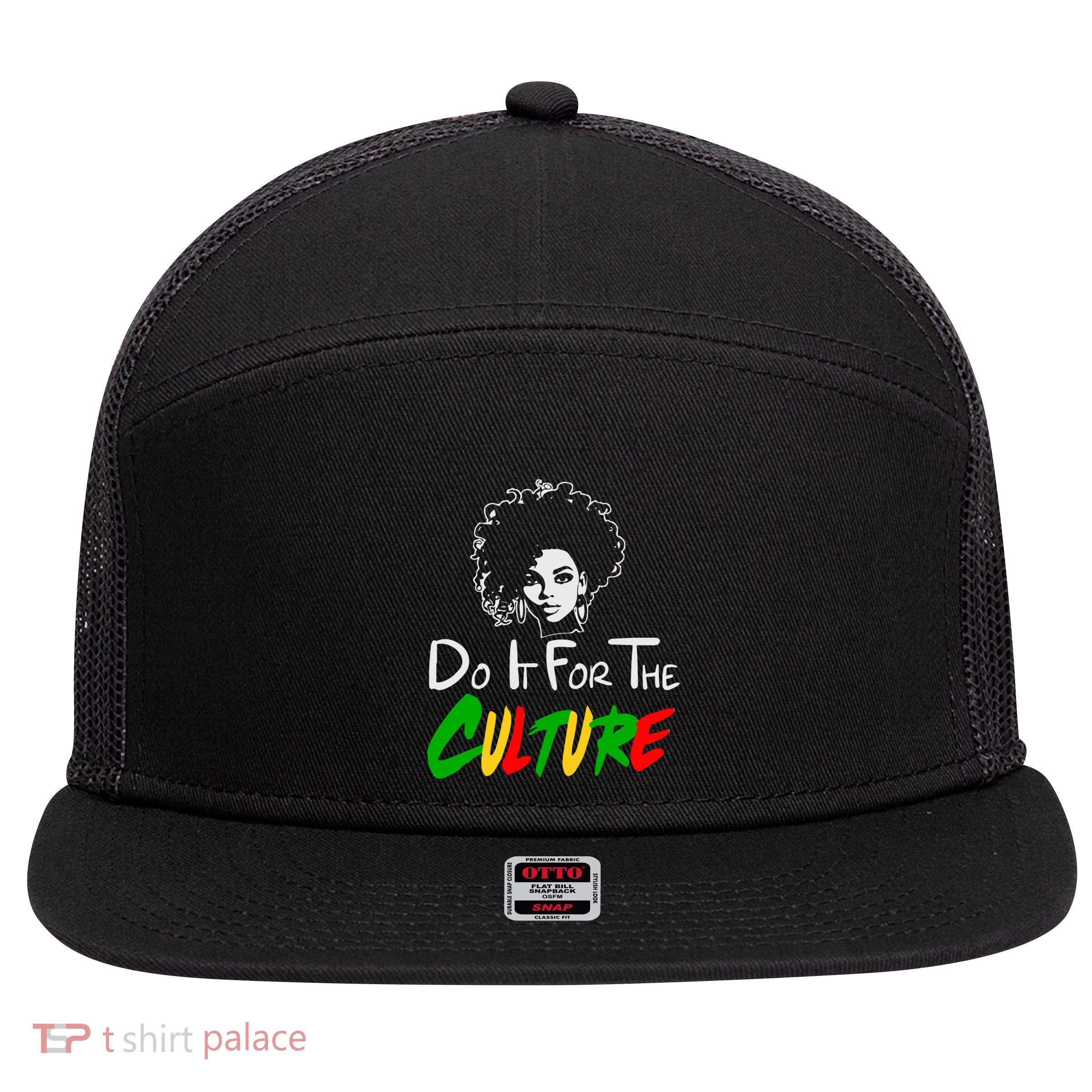 Do It For The Culture Junenth Afro Queen Black History Gift 7 Panel Mesh Trucker Snapback Hat