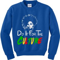 Do It For The Culture Junenth Afro Queen Black History Gift Kids Sweatshirt