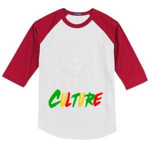 Do It For The Culture Junenth Afro Queen Black History Gift Kids Colorblock Raglan Jersey