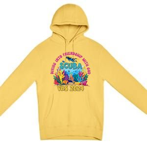 Diving Into Friendship With God Beach Scuba Vbs 2024 Premium Pullover Hoodie