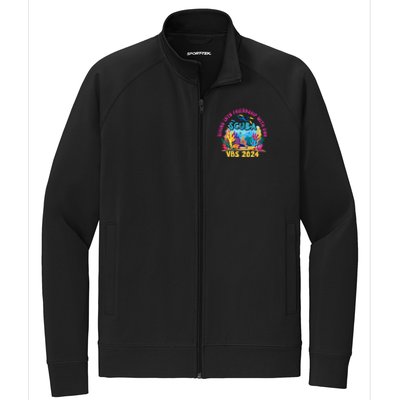 Diving Into Friendship With God Beach Scuba Vbs 2024 Stretch Full-Zip Cadet Jacket