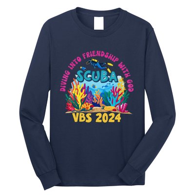 Diving Into Friendship With God Beach Scuba Vbs 2024 Long Sleeve Shirt