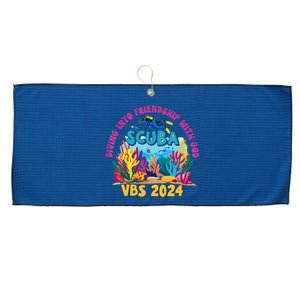 Diving Into Friendship With God Beach Scuba Vbs 2024 Large Microfiber Waffle Golf Towel