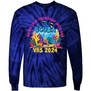 Diving Into Friendship With God Beach Scuba Vbs 2024 Tie-Dye Long Sleeve Shirt