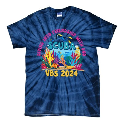 Diving Into Friendship With God Beach Scuba Vbs 2024 Tie-Dye T-Shirt