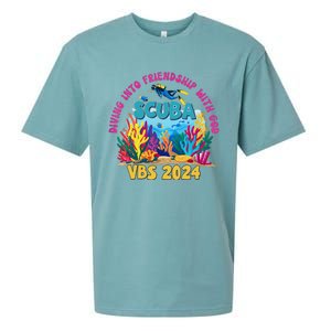 Diving Into Friendship With God Beach Scuba Vbs 2024 Sueded Cloud Jersey T-Shirt