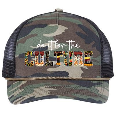 Do It For Black Culture Black History Month African Pride Retro Rope Trucker Hat Cap