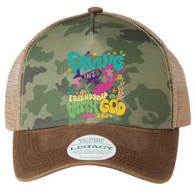 Diving Into Friendship With God Scuba Vbs 2024 Christian Legacy Tie Dye Trucker Hat