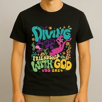 Diving Into Friendship With God Scuba Vbs 2024 Christian T-Shirt
