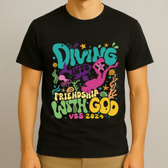 Diving Into Friendship With God Scuba Vbs 2024 Christian T-Shirt