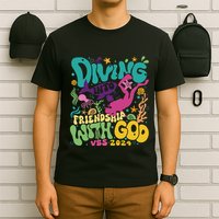 Diving Into Friendship With God Scuba Vbs 2024 Christian T-Shirt