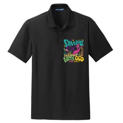 Diving Into Friendship With God Scuba Vbs 2024 Christian Dry Zone Grid Polo