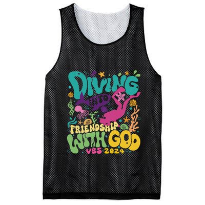 Diving Into Friendship With God Scuba Vbs 2024 Christian Mesh Reversible Basketball Jersey Tank