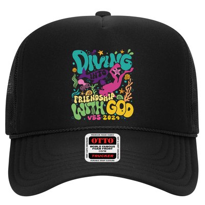 Diving Into Friendship With God Scuba Vbs 2024 Christian Trucker Hat