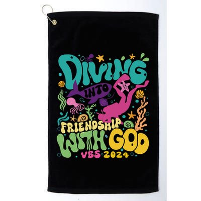 Diving Into Friendship With God Scuba Vbs 2024 Christian Golf Towel