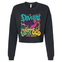 Diving Into Friendship With God Scuba Vbs 2024 Christian Cropped Pullover Crew