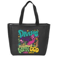 Diving Into Friendship With God Scuba Vbs 2024 Christian Zip Tote Bag