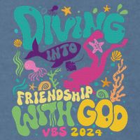 Diving Into Friendship With God Scuba Vbs 2024 Christian Garment-Dyed Sweatshirt