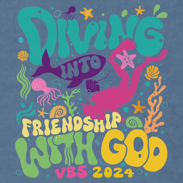 Diving Into Friendship With God Scuba Vbs 2024 Christian Garment-Dyed Sweatshirt