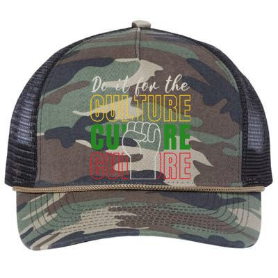 Do It For The Culture Black History African Junenth Gift Retro Rope Trucker Hat Cap