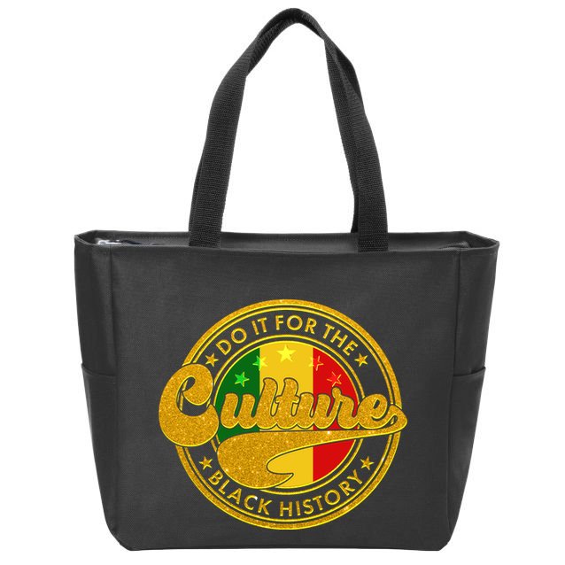 Do It For The Culture Black History Emblem Zip Tote Bag