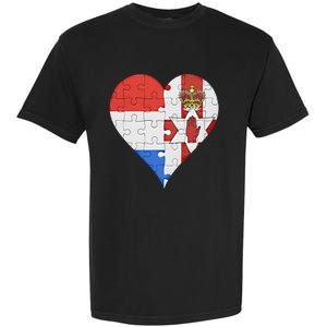 Dutch Irish Flag Heart Gift Garment-Dyed Heavyweight T-Shirt