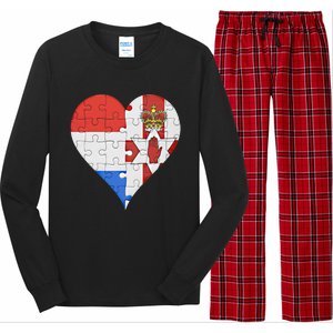 Dutch Irish Flag Heart Gift Long Sleeve Pajama Set