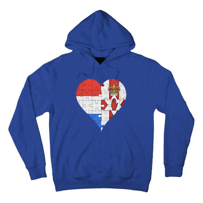 Dutch Irish Flag Heart Gift Hoodie