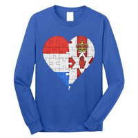 Dutch Irish Flag Heart Gift Long Sleeve Shirt