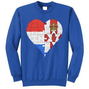 Dutch Irish Flag Heart Gift Sweatshirt