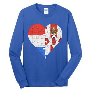 Dutch Irish Flag Heart Gift Tall Long Sleeve T-Shirt