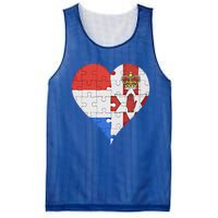 Dutch Irish Flag Heart Gift Mesh Reversible Basketball Jersey Tank