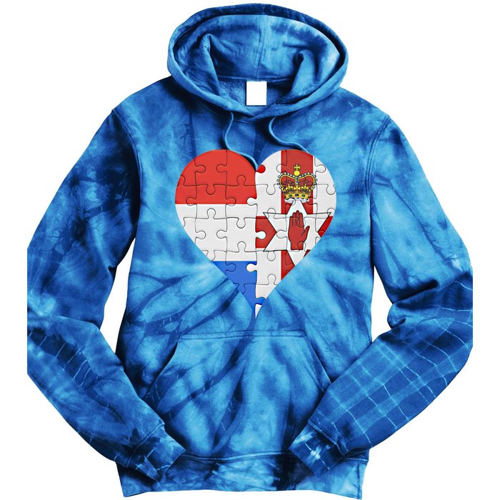 Dutch Irish Flag Heart Gift Tie Dye Hoodie