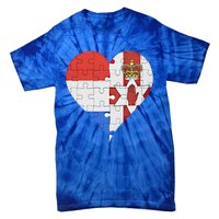 Dutch Irish Flag Heart Gift Tie-Dye T-Shirt