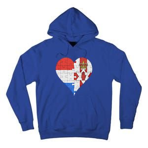 Dutch Irish Flag Heart Gift Tall Hoodie