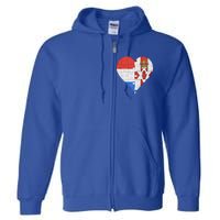 Dutch Irish Flag Heart Gift Full Zip Hoodie