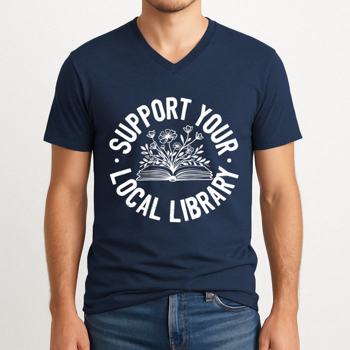 Design Ideas For Book Lovers Reading And Book Worm V-Neck T-Shirt