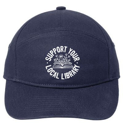 Design Ideas For Book Lovers Reading And Book Worm 7-Panel Snapback Hat