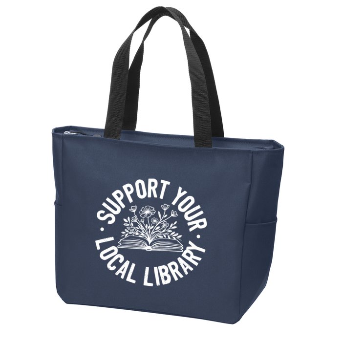 Design Ideas For Book Lovers Reading And Book Worm Zip Tote Bag